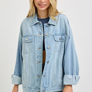Light wash Oversized Jean Jacket
