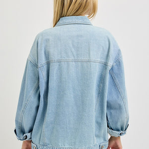 Light wash Oversized Jean Jacket