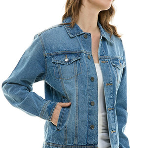 Medium blue Boyfriend Denim Jacket