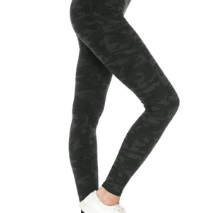 Black Camo Premium 5-inch activewear high waist print leggings