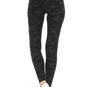 Black Camo Premium 5-inch activewear high waist print leggings