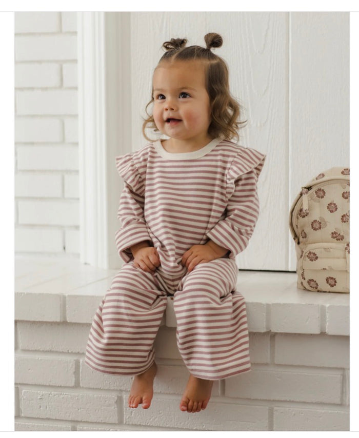 QM mulberry stripe cozy set