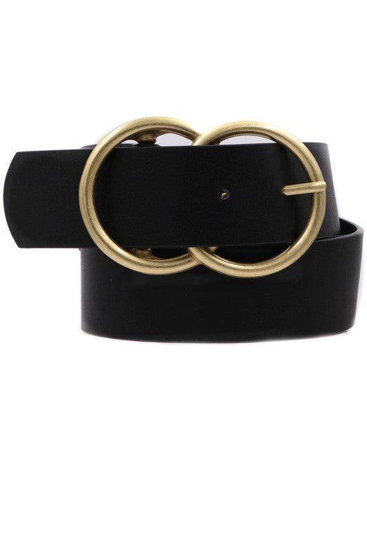 Double ring belt, matte, 2 colors