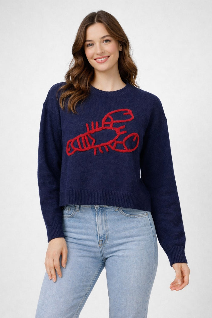 Navy lobster knit
