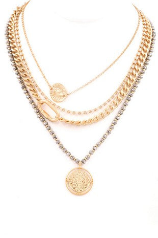 layered coin necklace