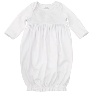 Mud Pie White French Knot Cross Christening Gown, 0-3m