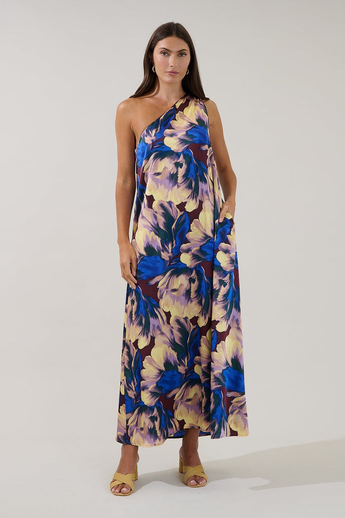 Glena Pleated Maxi Dress Irelia Floral