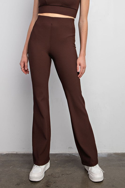 NYLON RIB PIN TUCK LEGGING, 3 COLORS