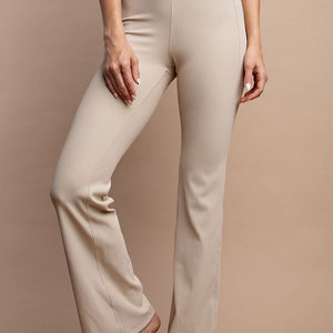 NYLON RIB PIN TUCK LEGGING, 3 COLORS