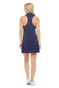 Navy Esther racerback tennis dress