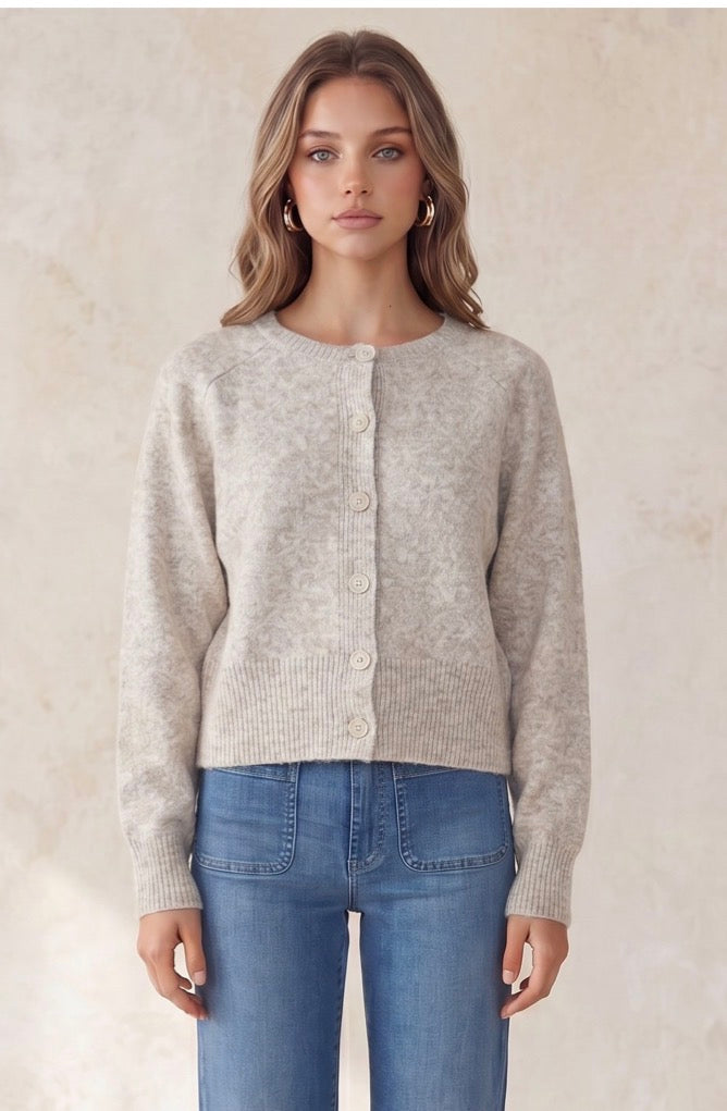 Oatmeal Dolman Long Sleeve Sweater cardigan
