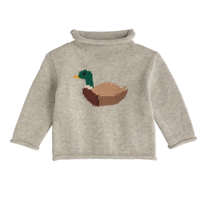 Mallard Duck rollneck kids sweater