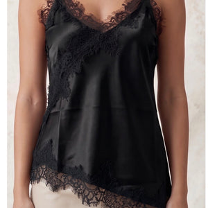 V-neck Lace Trim Camisole Top, 3 colors