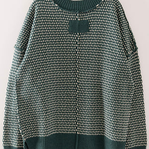 Contrast Stitch Reversible V-neck Sweater, 2 Colors