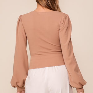 Bra seam techno crepe top, Tan or White