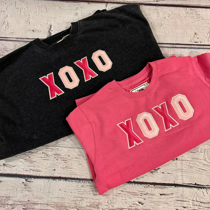 GIRLS HOT PINK XOXO Sweatshirt Fleece Lined
