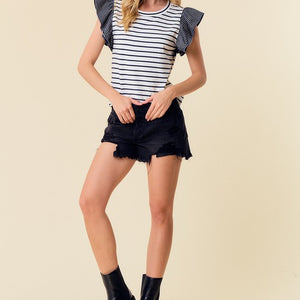 Navy stripe top