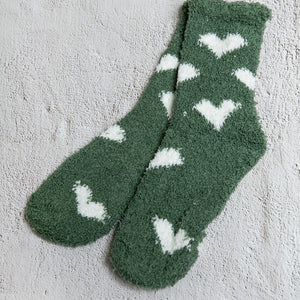 Heart Patterned Luxury Soft Socks, 5 COLORS