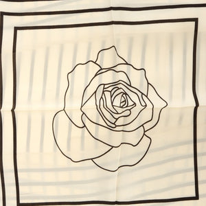 Rose Print Satin Scarf