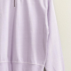 LAVENDER 1/4 ZIP SWEATSHIRT