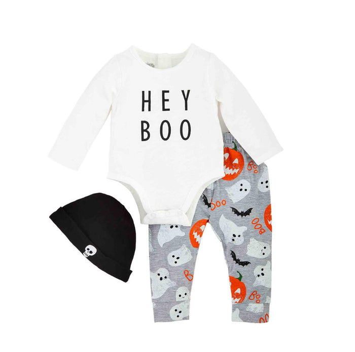 HEY BOO GLOW-IN-THE-DARK CRAWLER THREE-PIECE SET