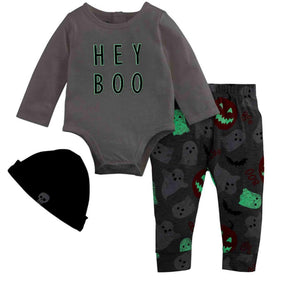 HEY BOO GLOW-IN-THE-DARK CRAWLER THREE-PIECE SET