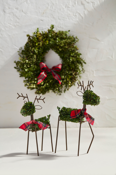 BOXWOOD REINDEER, 2 sizes