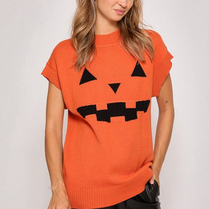 Halloween Pumpkin Sweater Top