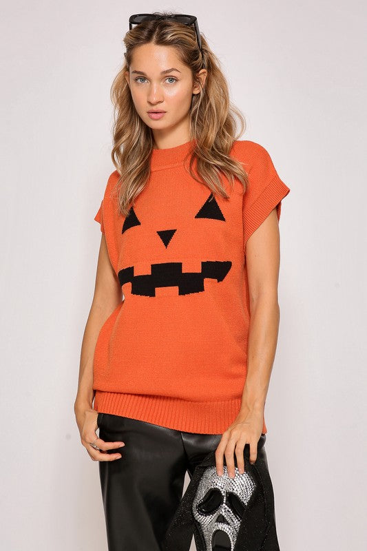 Halloween Pumpkin Sweater Top