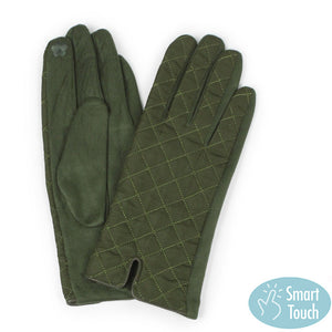 Ladies quilted gloves, 3 colors