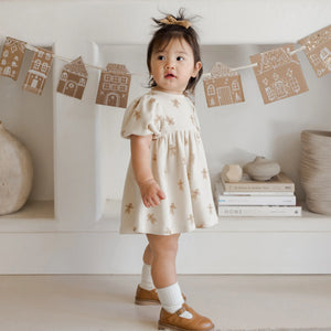 QM baby gingerbread waffle dress