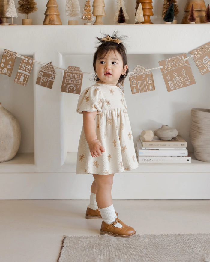 QM baby gingerbread waffle dress