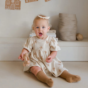 QM baby gingerbread waffle dress