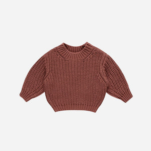 QM Chunky Cranberry Sweater