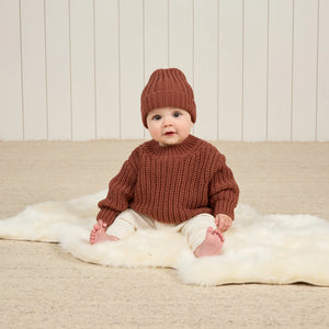 QM chunky cranberry hat