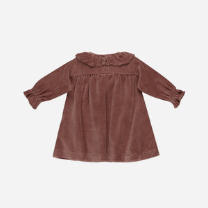 QM Cranberry Velour Dress