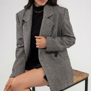 Black Lined Coat Blazer