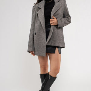 Black Lined Coat Blazer