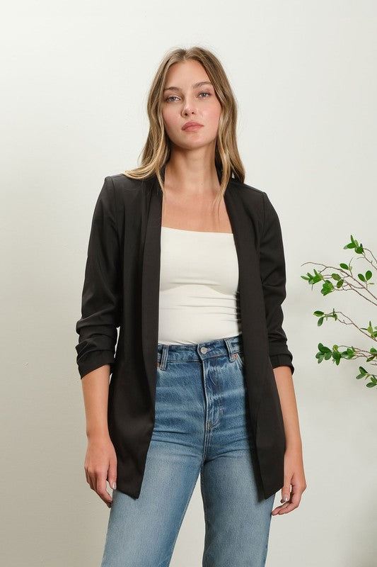 Black 3/4 sleeve blazer