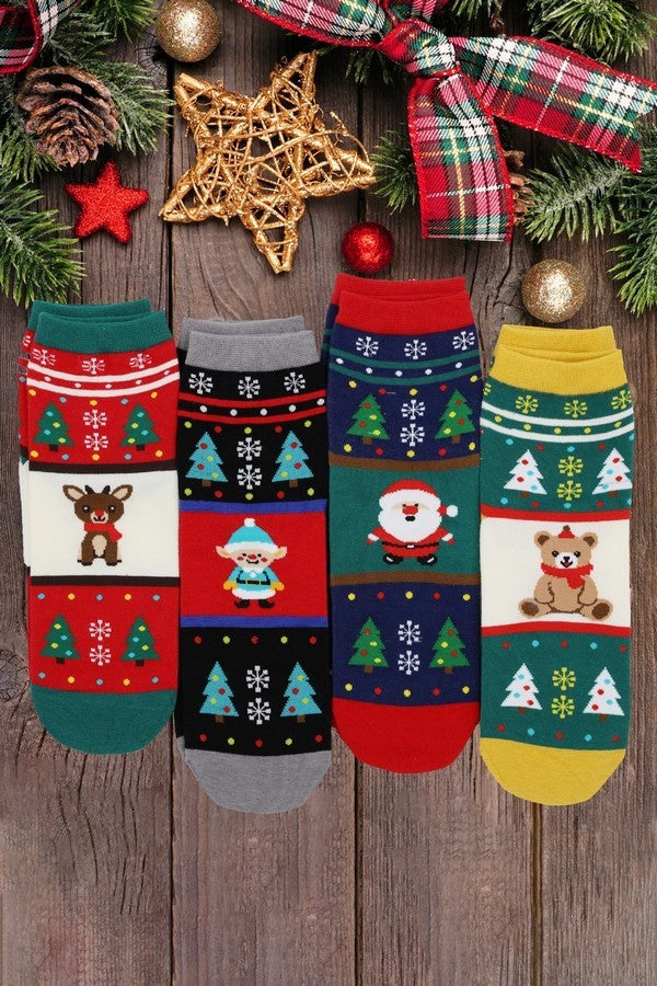 Santa Elf Christmas Socks