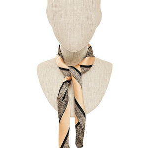 Square Bandana Scarf with Leopard Print