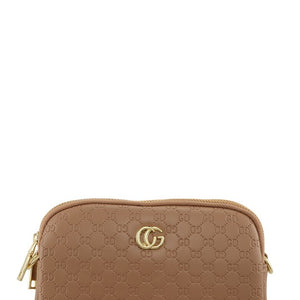 CG Buckle PU Leather Crossbody Bag