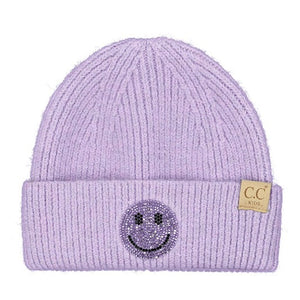 C.C Kids Smile Face Rhinestone Beanie