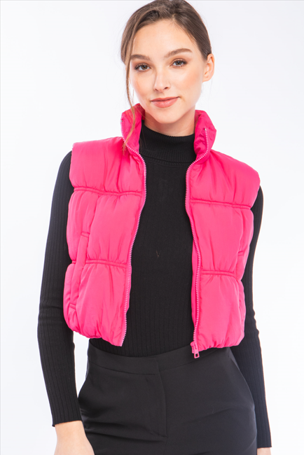 Pink puffer Vest