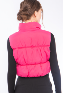 Pink puffer Vest