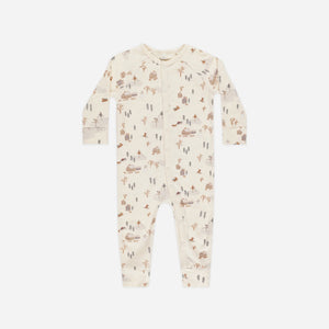 Organic Long John Pajamas || Winter Town