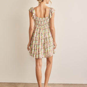 Floral baby doll dress with pockets