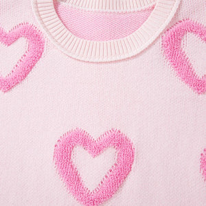 Heart Shape Bubble Sleeve Baggy Sweater