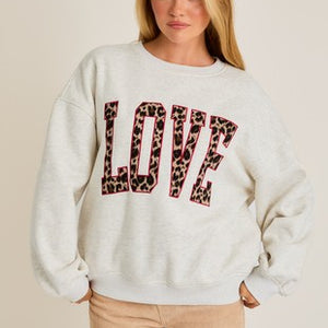 LOVE CREW NECK OVERSIZED SWEATSHIRT