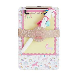 UNICORN PEN & CLIPBOARD SETS